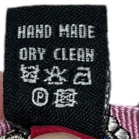 Zianetti Men's Handmade 100% Silk Tie Necktie Multicolor Floral Geometric NWT - Picture 5 of 9